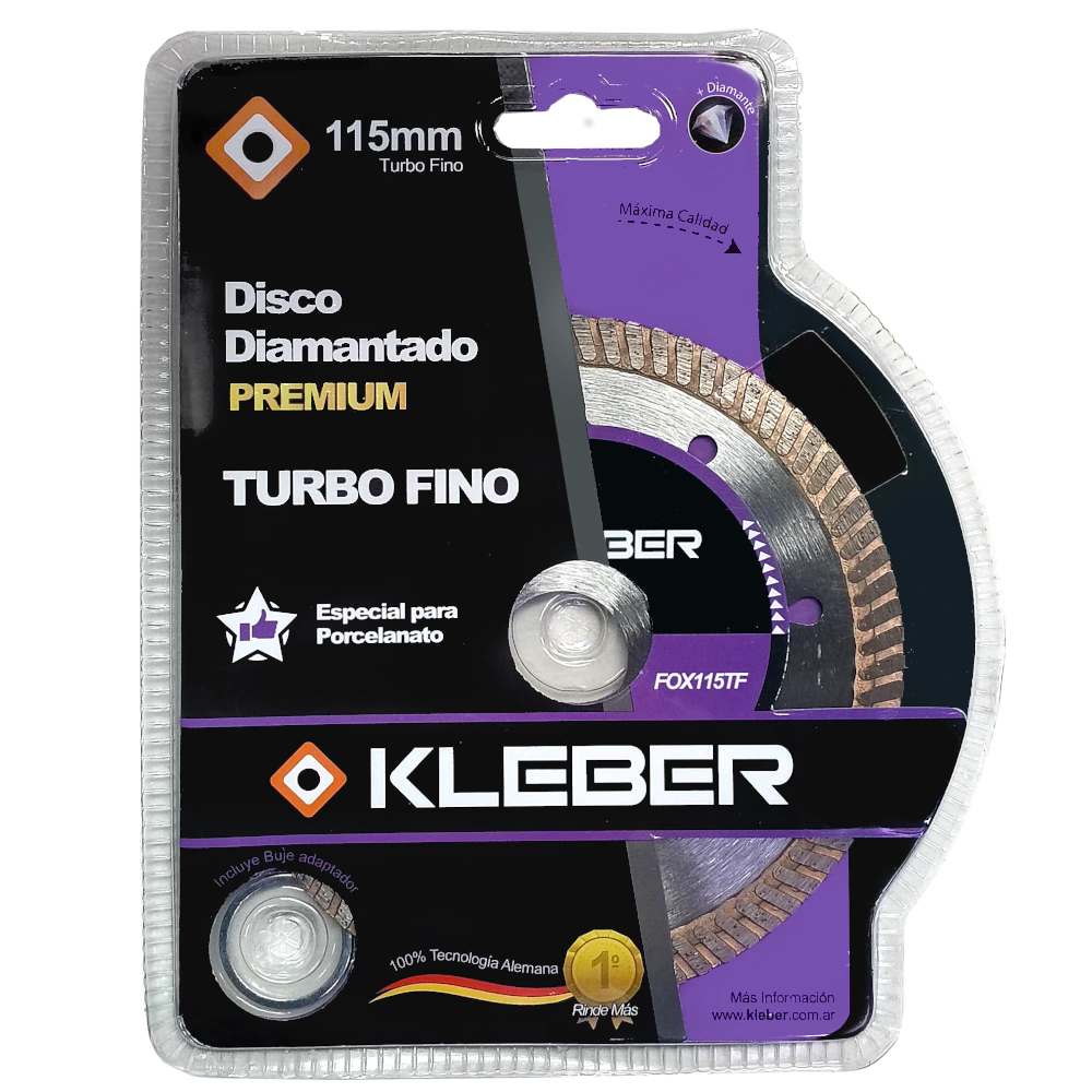 Disco Diamantado Turbo Fino 115mm KLEBER Porcelanato