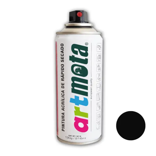 Aerosol ARTMOTA Negro Alta Temp. 216Ml La51