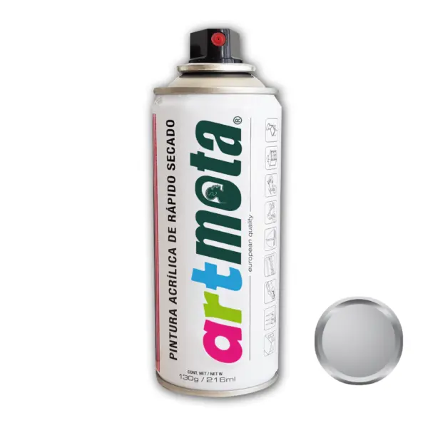 Aerosol ARTMOTA Plateado Alta Temperatura 216Ml La50