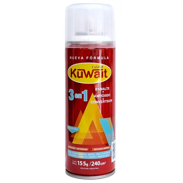 Pintura En Aerosol KUWAIT 240cc Negro Brillante