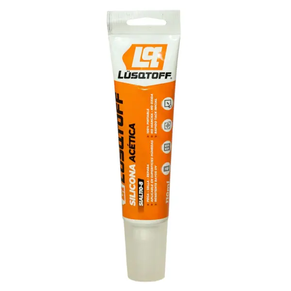 Silicona Acetica Transparente Lusqtoff 110Ml Pomo