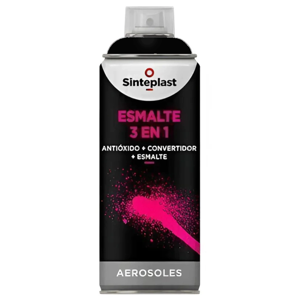 Aerosol Negro Satinado 3 En 1 SINTEPLAST 440Cm3