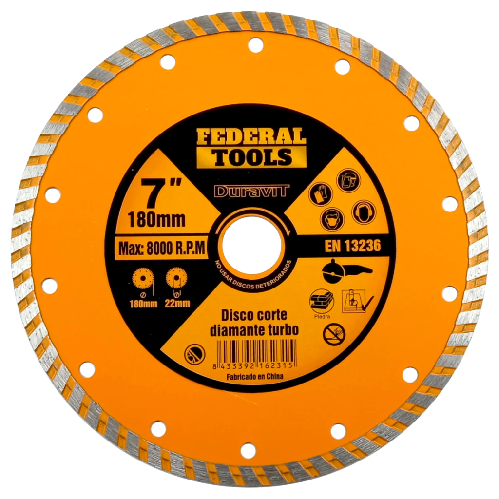Disco Diamantado Turbo 180mm FEDERAL TOOLS