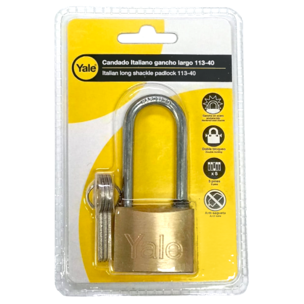 Candado Aro Largo 113 YALE 40mm