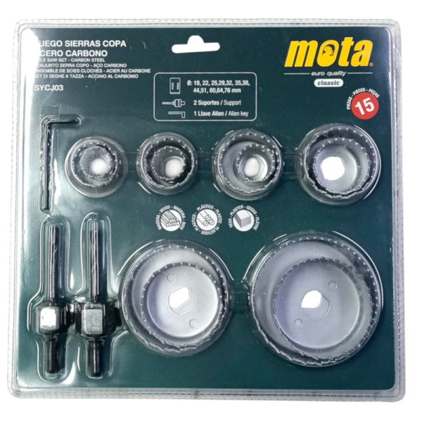 Juego Sierras Copa MOTA 13 Piezas Sycj03