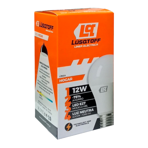 Lampara Led 12W E27 Luz Neutra LUSQTOFF