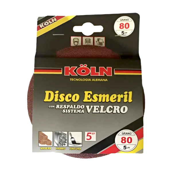 Discos Lija Roto Orbital 125mm Grano 80 KOLN