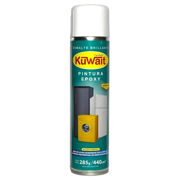 Pintura Epoxi Aerosol Blanco Brillante Kuwait 440cc